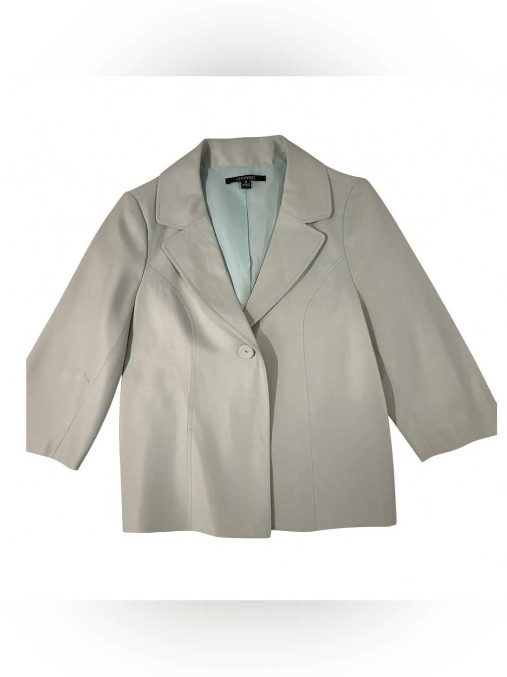 Chadwick's Mint Linen Blend Blazer Interview Outfit Women‎ Workwear
